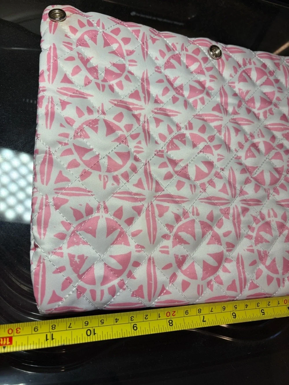 Scout Pink/White Lined Cosmetic Bag